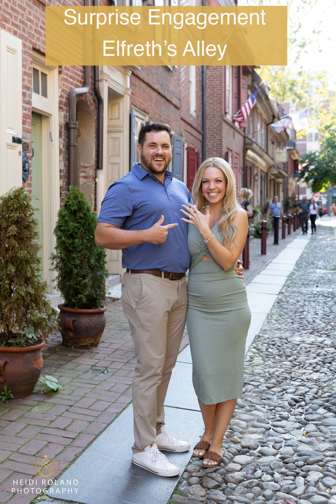 Surprise Engagement Elfreth's Alley Philadelphia